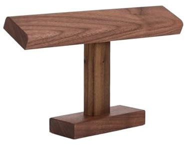 SHENJMAI Uhrenständer, Armbandhalter, Uhrenständer für Herren, Holz, T-Griff, Armbandhalter, Schmuck-Organizer, Halter für Arbeitsplatte, Tischplatte (Walunt, groß)