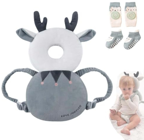 Bambebe Baby Headrest Adjustable Anti-Fall Cushion, Head Protector(Deer)