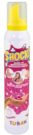Tuban Shock! Gel Mousse Multisensorielle 200 ml - Rafraîchissant - Hydratant - Favorise l'intégration sensorielle chez les enfants - Fraise