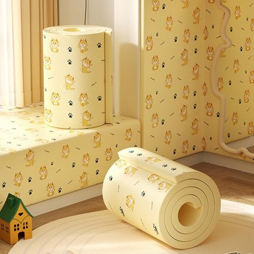 MTHGH Wandpaneele Gepolstert 200cm Wandschutz Kinderzimmer Bett Wandkissen Selbstklebend Wandpolster Bett Antikollision Polsterpaneel Wand Kantenschutz Wall Panels(#32,20x200cm/1 roll)