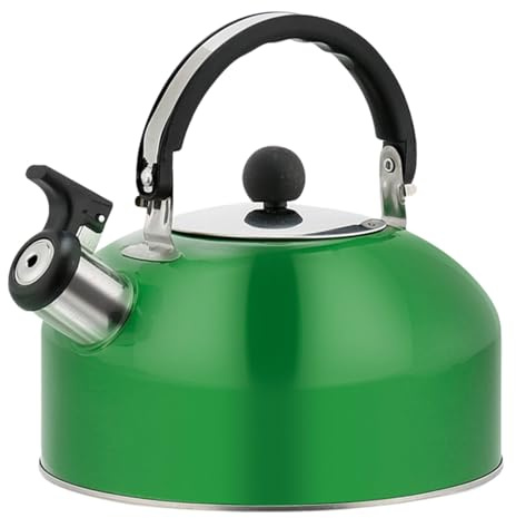Bouilloire Sifflet Hed - En acier inoxydable - Élégante bouilloire en métal - Pour cuisinière à induction, cuisinière électrique - Pour le camping et une longue durée de vie
