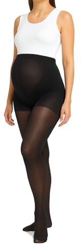 JUST BEAUTY TOUCH Maternity Support Tights 20 denier Sheer Pregnancy Pantyhose | Black, Skin, S, M, L, XL