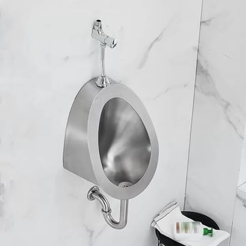 Orinal de pared para hombre, de acero inoxidable 304, urinario sanitario comercial con sensor para hoteles, bares, aeropuertos, diseño sin salpicaduras