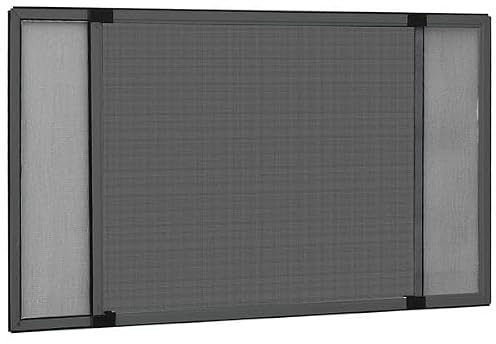 Genérico Mosquitera Extensible para Ventanas, Mosquitera Ventana Corredera de Aluminio, Encajable en el Carril de la persiana, Antracita (100-193) x75 cm, Fácil instalación