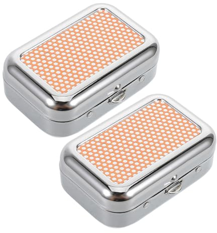 DECHOUS Tragbarer 2 Stück-pack Winddichter aus Edelstahl Aschenbecher Quadratisch mit Stabilem Wasserdichtem Deckel und Auto Outdoor Camping