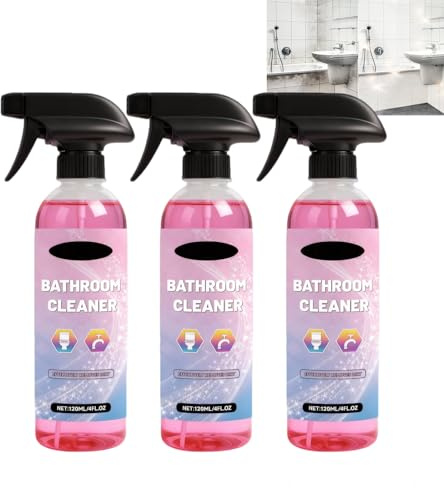 Bathroom Cleaner Spray for Shower Doors & Bathroom Tile Deep Cleaning, Daily Shower Spray for Bathtub Daily, Limescale Remover Sprays Fast Acting, Streak Free Cleaner for Long-Lasting Shining. (3PCS)