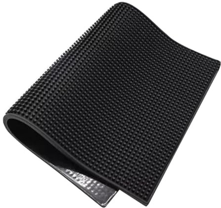 BESTonZON Tapis Antidérapant Position Mobile en Pvc Noir pour Outils de Coiffure Résistant à Haute Température pour Salle de Bain et Chambre