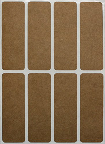 Sticker Kraftpapier 76 mm x 25 mm Aufkleber – 7,5 cm x 2,5 cm viereckige Etiketten120 Stück von Royal Green