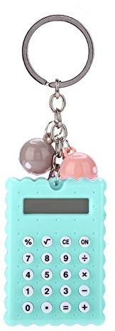 ASHATA Taschenrechner, 8-stelliger Taschenrechner LCD-Anzeige Tragbare Taschenrechner,Batteriebetrieben Rechner Pocket Taschenrechner mit Schlüsselanhänger für Kinder