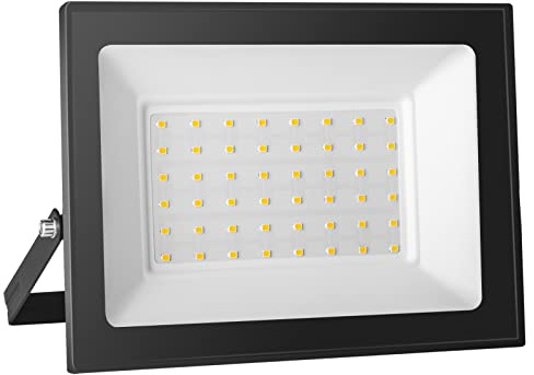 Probapro 50W LED Strahler Außen 6000K Kaltweiß 1 Stück | 5000LM Scheinwerfer, IP65 Wasserdicht Fluter, Aussenstrahler Für Hinterhof, Garten, Werkstatt