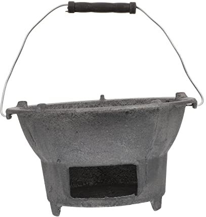 YARNOW Grill Im Freien Grillschrank Für Den Außenbereich Hibachi-grill Aus Gusseisen Grillbrenner Holzkohlegrillofen Rucksack Grillherd Feuerbraten Roheisen Campingkocher