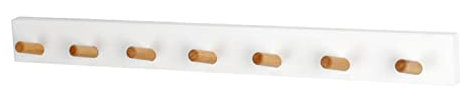 DCFV Wandmontierter Kleidergestell, Natürliche Holz Schwere Mantel Haken Rustikale Hölzerne Kleiderbügel Hut Rack for Hängende Mäntel Handtücher Geldbörse Roben 2 Farbe (Color : White)