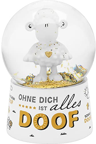 Sheepworld Traumkugel Motiv Ohne Dich | Schneekugel, Glas, Polyresin, Motivdruck | Geschenk Sheepworld | 48086