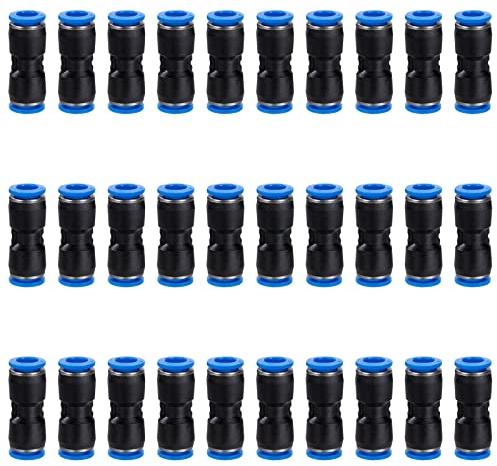 GUNGY 30 Piezas Conectores Neumáticos 4mm Enchufe Rapido Neumatico Conectores Manguera de Aire Accesorios para Herramientas Neumáticas