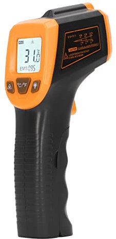 Non Contact Infrared Thermometer Gun, -50℃-600℃ Range, Digital IR Temperature Thermometer Gun, for Pool, Kitchen, HVAC, Industrial (Orange)