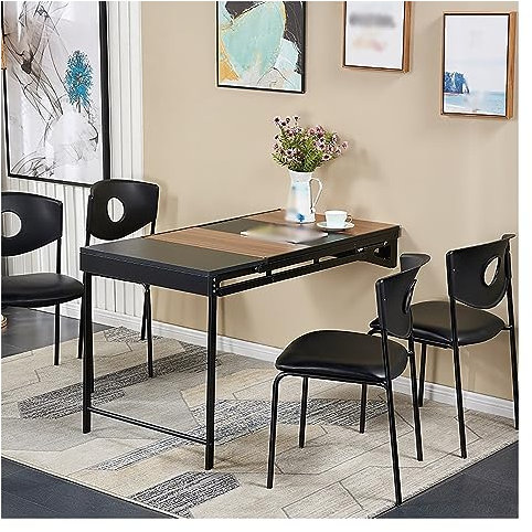 SZITW Wandklapptisch für Waschküche, klappbarer Wandtisch, Wandklapptisch mit doppeltem Verwendungszweck, klappbarer Wandtisch, schwebender Wandtisch, platzsparende Möbel, Regal/Blumenständer/Steh