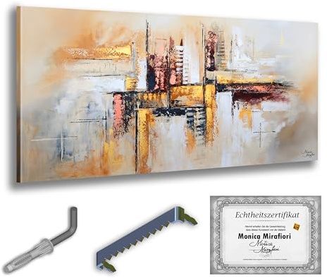 Monica Mirafiori I 100% HANDGEMALT I Gemälde Passion I 100x50cm | Gemälde Handgemalt | Acrylgemälde | Sehr Großes Acrylbild I Moderne Kunst I Kunstbilder