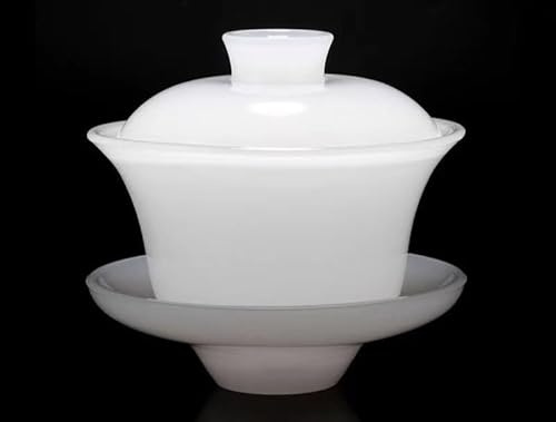 Chinesische Teetassen, gedeckte Tassen, glasierte Jade-Teeschalen, gedeckte Teeservices, alte Kung-Fu-Teeschalen. (Color : 2)