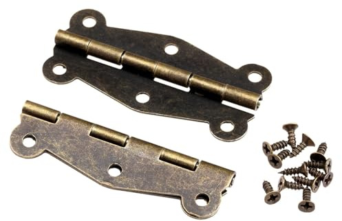 Scharniere aus Messing, Vintage-Scharniere, Schmetterlingsform, Eisen, Vintage-Schmetterling, Antik-Bronze, Möbelbeschläge, Möbel, Schrank, Schublade, Tür, Scharniere (49 x 23 mm), 20 Stück