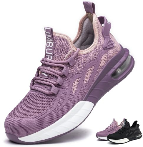 KTDYG Chaussures de Sécurité Femme Légère et Confortable Basket de Sécurité Hommes Respirante Basket Antidérapante de Travail Embout Acier
