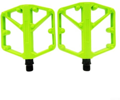 Besttoolifes Mountainbike-Pedale, rutschfeste Nylonfaser-Fahrradpedale, flache, leichte MTB-Pedale, versiegeltes Lager, breite Plattform, Fahrradpedale, Rennradpedale (grün)