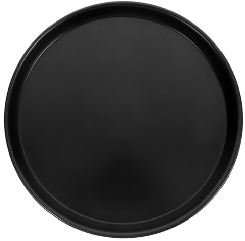DIYEAH Microwave Pizza Crisper Pan, Non-Stick Aluminum Alloy Baking Tray, 12-Inch Round Pizza Plate for Microwave Oven, Black