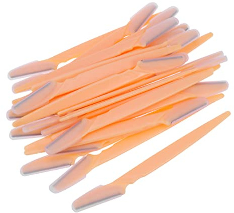 BAZEITFLOW 30 Pezzi taglia sopracciglia per sopracciglia facciali modellatore portatile Giallo