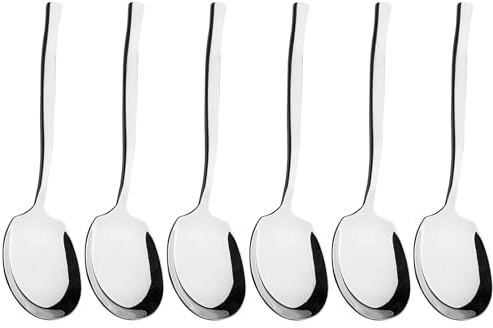 Nihenok 6 Pcs Stainless Steel Salad Serving Spoons, 8 Inch Large Buffet Serving Spoons