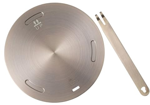 Diffuseur de Chaleur pour Plaque Induction en Acier Inoxydable | Plaque Lisse, Alliage D’aluminium, Conception Suspendue, Rangement Compact, Nettoyage Facile, Mur la Cuisine