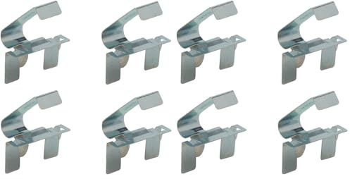 cyclingcolors 4x clip plinthe basse meuble cuisine acier chromé métal support connecteur ressort fixation (Lot de 2)