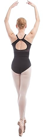 Dance Favourite Open Back Stretch Bodysuit for Women and Girls High Neck Criss Cross Ballet Gymnastics Yoga 002XS