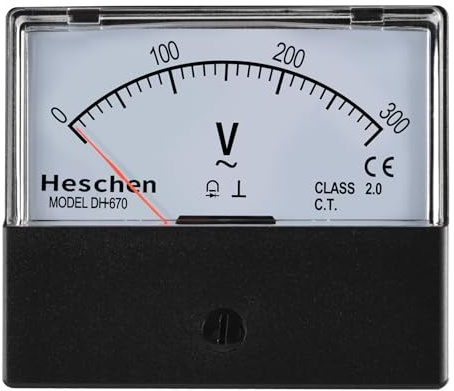 Heschen rettangolare voltmetro analogico pannello Volt tensione Meter 670 Style AC 0-300 V classe 2.5