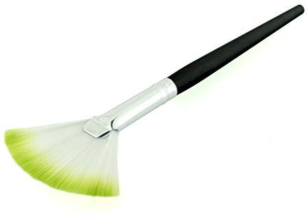 Pinceau éventail pour poudre compact terre de soleil blush illuminateur de teint