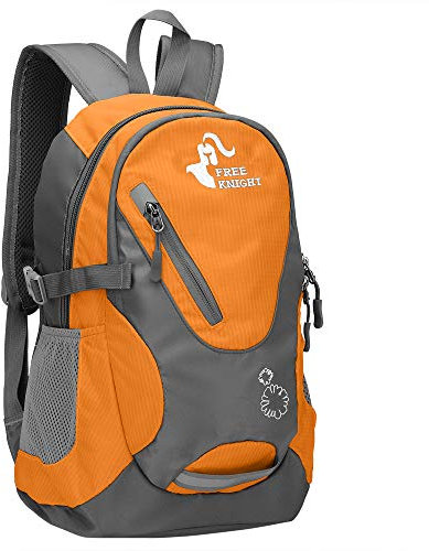 free knight Kleiner Tagesrucksack 20L Radfahren Wanderrucksack Wasserdichter Reiserucksack Leichtgewicht (Orange)