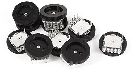 Aexit 10Pcs 16mm Durchmesser Volumen A503 50K Ohm Radio 2-Kanal Stereo Dial Dual Wheel Duplex Potentiometer (1a3eba5c1a6c605e46154035c78d145b)