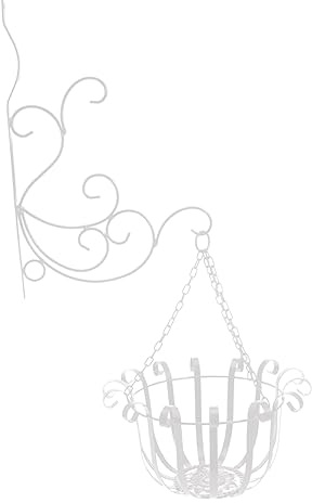 Cabilock Jardineras De Cestas Colgantes De Metal Cesta De Flores De Hierro Estante De Flores De Metal Macetero De Pared Macetero Colgante Balcón Maceteros Colgantes Maceta Planta