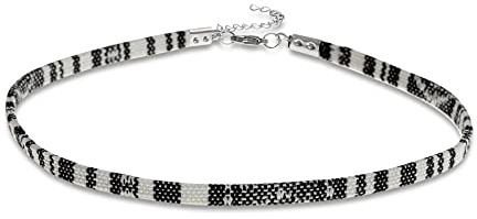Made by Nami Boho Surfer Choker-Halsband - Verstellbar und 100% Wasserfest - Bunte Ethno Hippie Choker-Kette für Damen und Mädchen - Handmade Sommer Festival Strand Accessoires