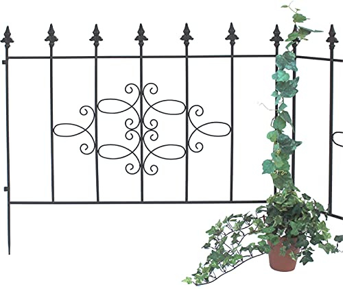 DanDiBo Steckzaun Perugia 20689 Rankhilfe Rankgitter aus Metall B-75cm Kletterhilfe Zaun