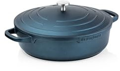 Westinghouse PERFORMANCE SERIES Padella con coperchio, grande padella da 32 cm, per piani cottura a induzione e tutti i piani cottura, padella rivestita con manico, bordo alto, lavabile in
