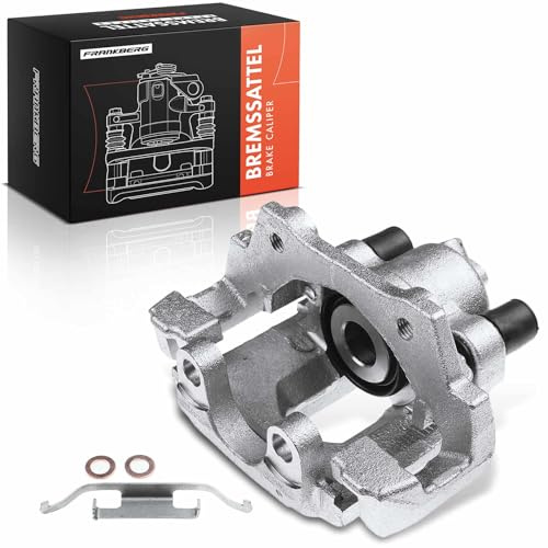 Frankberg Pinza de freno Parte trasera izquierda con Soporte (Distancia entre orificios Soporte 76, 2mm) Compatible con Serie 3 E46 Serie 3 cabrio E46 Serie 3 Coupé E46 Replace# 34211165033