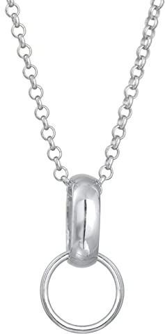 Nenalina Damen Halskette mit Charm Träger aus 925 Sterling Silber, | Silberkette mit Carrier Anhänger für Charms Charm-Kette für Frauen Länge 45 cm