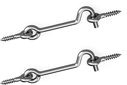 QUERGO Cabin Hook and Eye Latch - Pack of 2 (50mm - 2 inch)