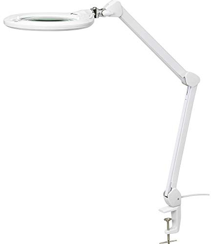 TOOLCRAFT TO-7427319 Lampe loupe LED avec borne 1160 LM 178 mm (7) Grossissement=1.75 x 17.8 cm Classe d'efficacité én