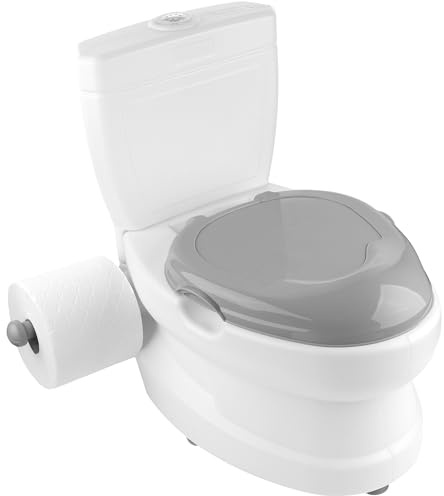 Kids Potty Training Toilet Seat | Toilet Potty with Flush Sound & Light | Portable Easy Clean Removable Pot & Seat | Toddler Potty Toilet | Educational Toddler Travel Essentials | One Size