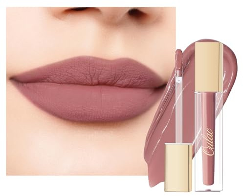 Oulac Nude Pink Lipstick Matte for Women, Pink Nude Long Lasting Lip Stain, Waterproof Highly Pigmented Creamy Formula Lipsticks with Vitamin E, Vegan, 4.5ml M24