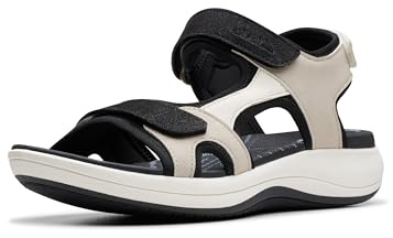 Clarks Cloudsteppers Women's Mira Bay Sport Sandal, Flint Textile, 9 Medium US