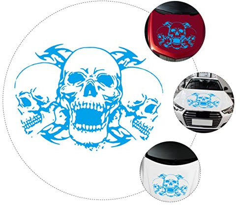 ibasenice Haube Aufkleber Auto Schädel Aufkleber Drei Schädel Auto Aufkleber Pvc Fahrzeug Decor Zubehör