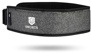 SWORTS All In Laufgürtel I Schmale Jogging Lauftasche mit 3-Fächer-Trennung (Unisex Hüfttasche Sport)