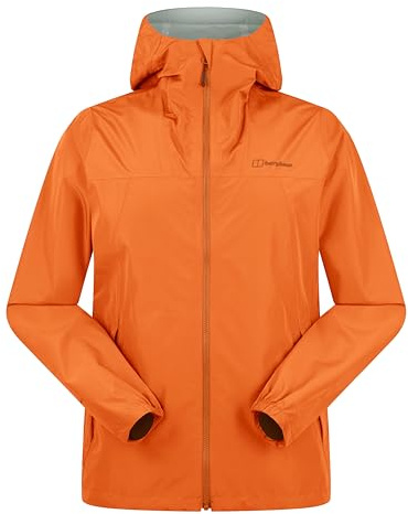 Berghaus Men's Deluge Pro Waterproof Shell Jacket | Adjustable | Durable Coat | Rain Protection Waterproof Jacket, Blazing Fire, 2XL