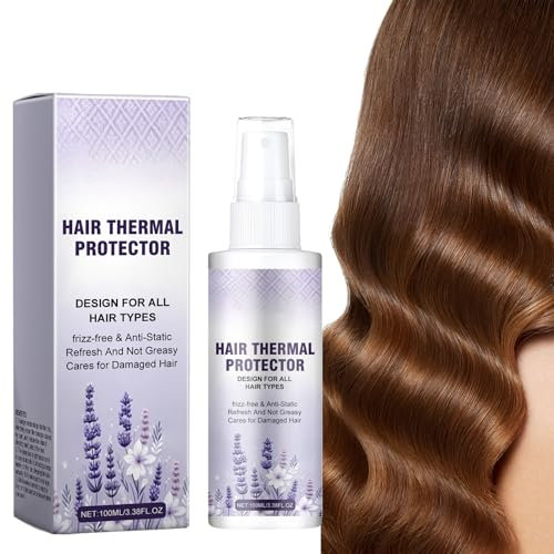 Spray Termoprotettore Capelli, Spray Protettore Termico, Hair Thermal Protector, Con Cheratina ed Estratti di Lavanda, Anticrespo Capelli, Protegge dal Calore di Phon e Piastra